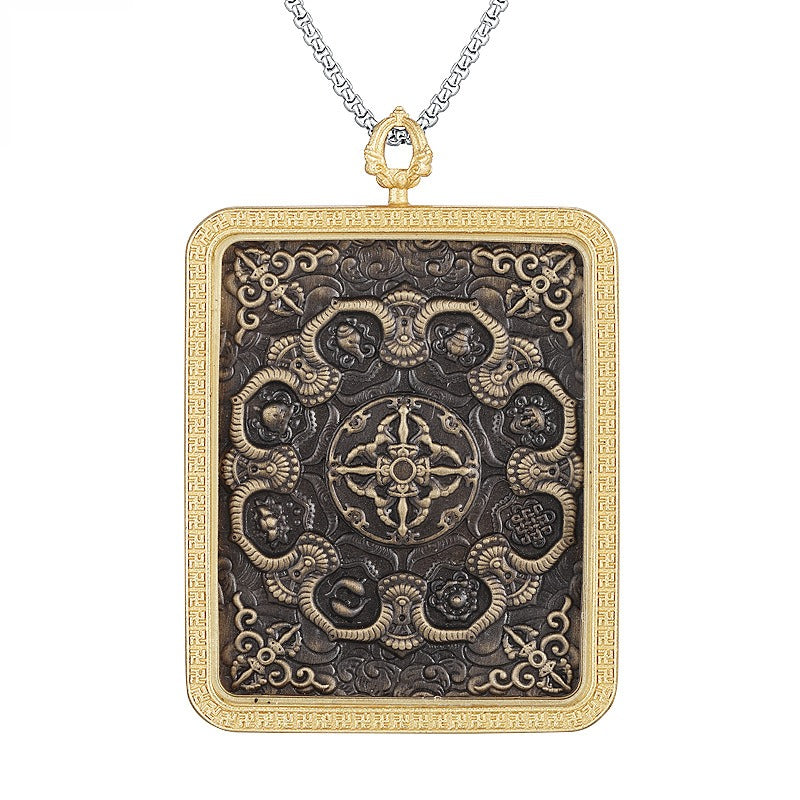 Titanium Steel Necklace – Statement Dragon Pendant