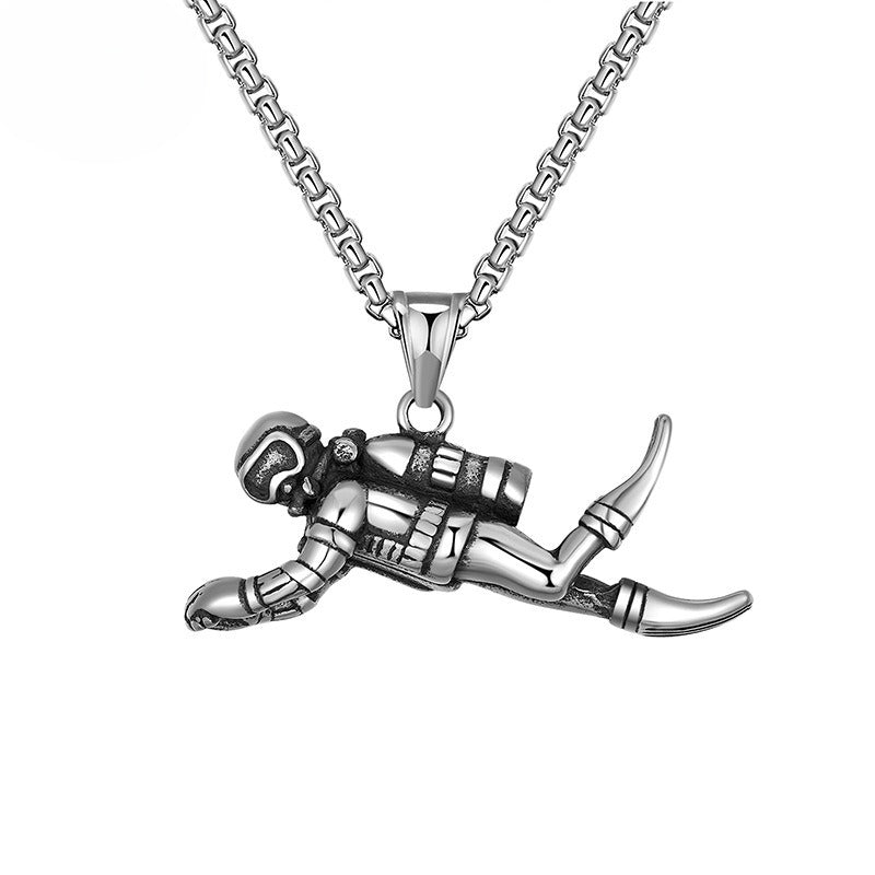 Steel Necklace – Statement Men's Long Necklace