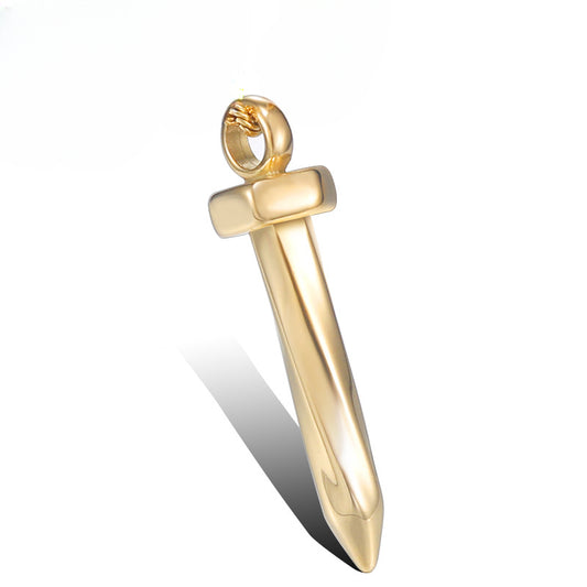 Titanium Steel Nail-Inspired Pendant for Trendy Men and Women - Versatile Minimalist Jewelry