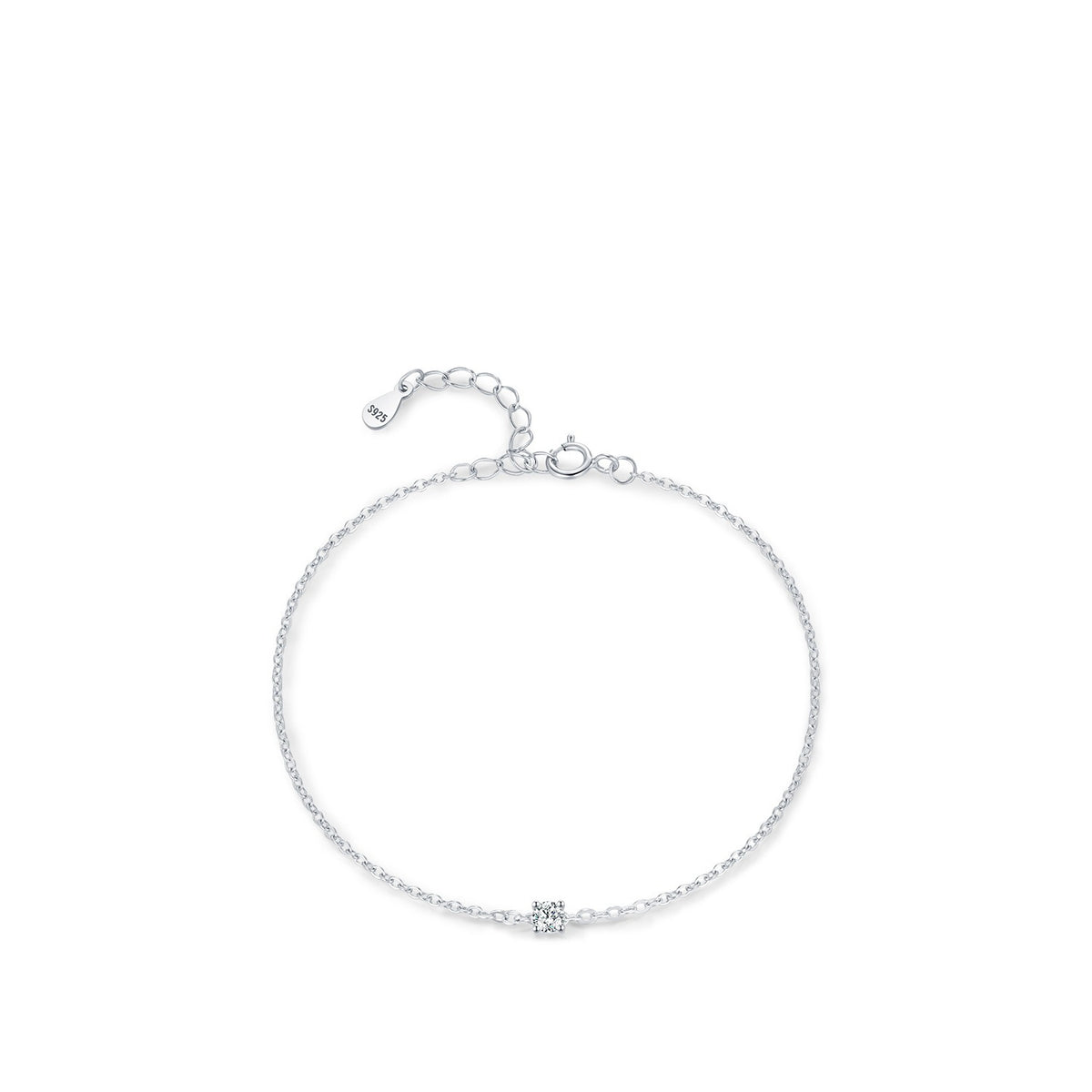 925 Sterling Silver Moissanite Stacking Bracelet