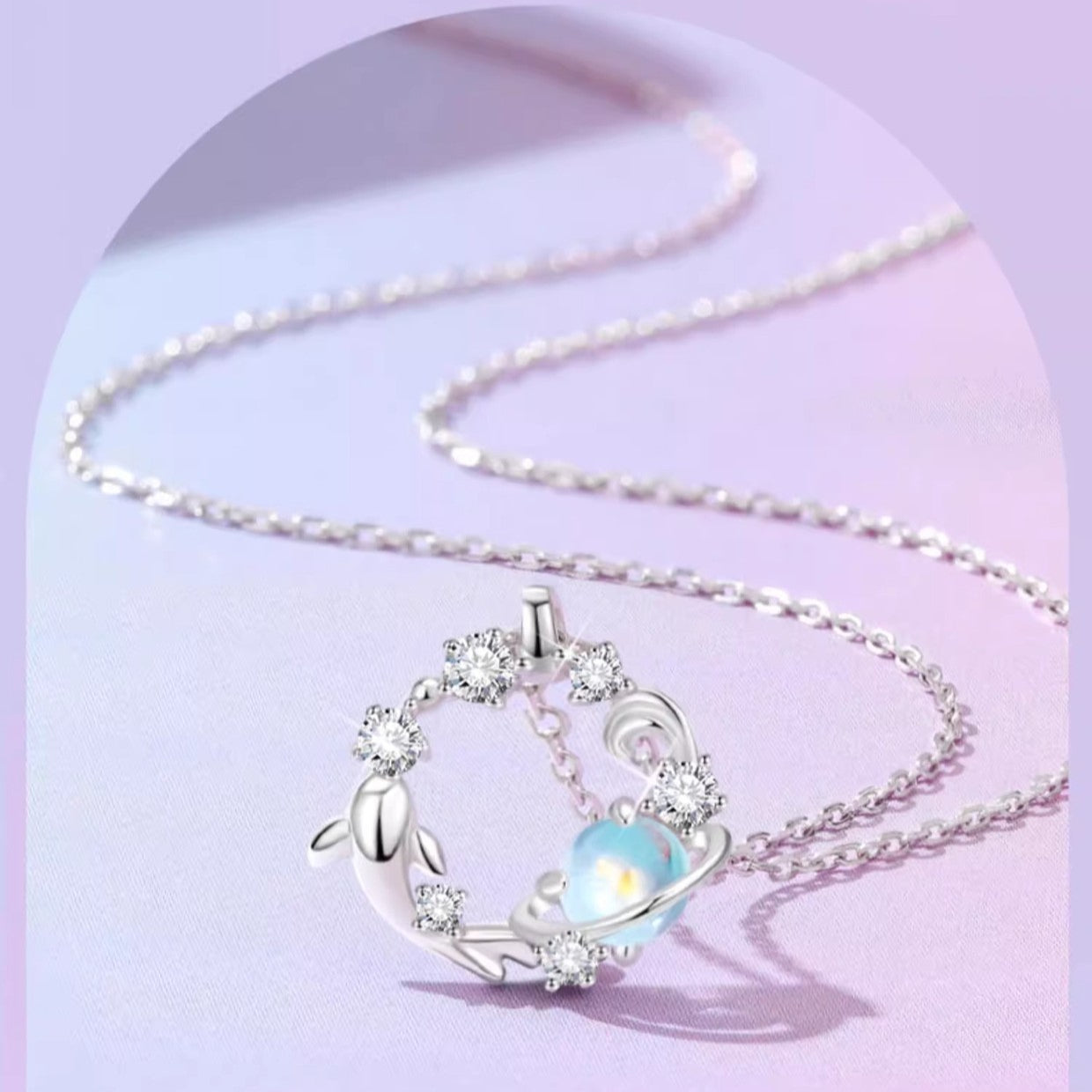 925 Sterling Silver Koi Necklace Custom Women's High-End Design