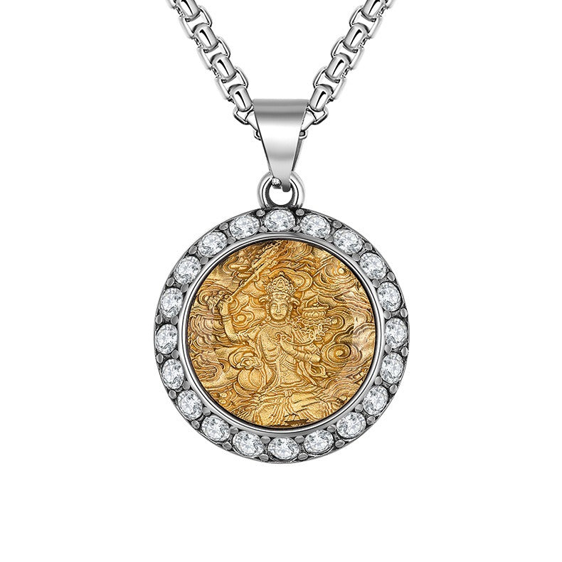 Zircon Necklace - Statement Buddha Zodiac Pendant For Patron Saints And Zodiac Charm By Planderful
