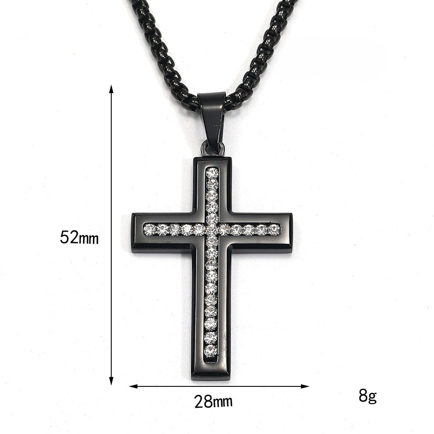 Planderful Zircon Cross Necklace For Women Elegant Glossy Collarbone Chain Versatile Everyday Genie Jewelry