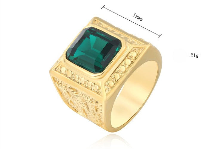 Dragon Stainless Steel Ring For Men And Women Chinese Style Zircon Domineering Bold Statement Planderful