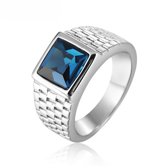 Zircon Titanium Steel Ring Unisex Planderful For Men And Women Everyday Durable Protection