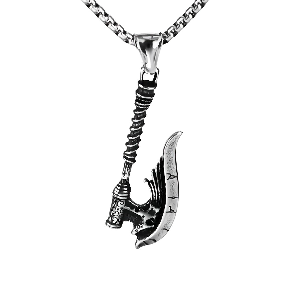 Planderful Viking Rune Pendant Durable Titanium Steel For Men Premium Norse Legacy Axe Style Necklace