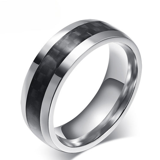 European And American New Carbon Fiber Men's Rings Wholesale