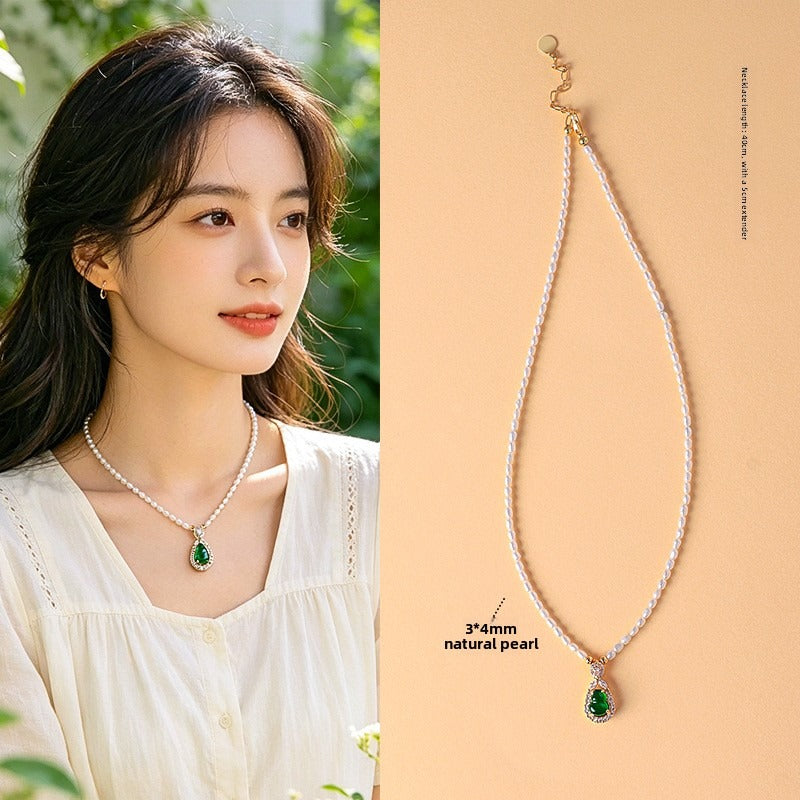 Freshwater Pearl Gourd Pendant Necklace