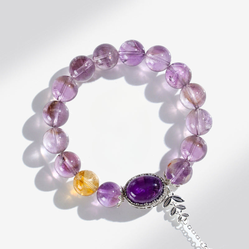 Planderful Fortune's Favor Bracelet – Elegant Double Leaf Tassel Design with Freshwater Pearls