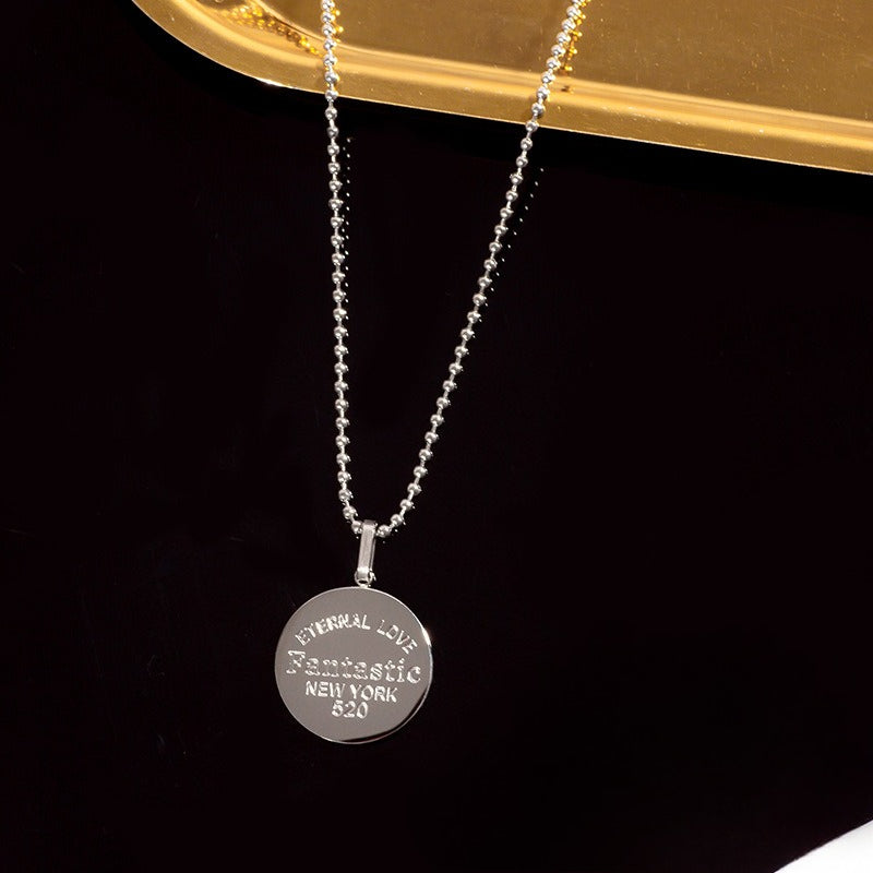 Planderful Jewelry Everyday Genie Couple Necklace With Letter Pendant In Steel Chain