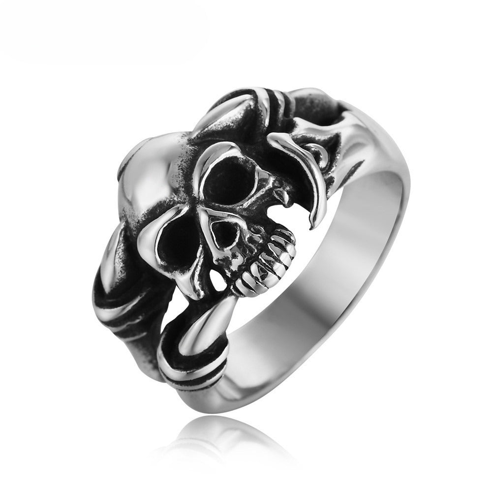 Titanium Steel Skull Ring