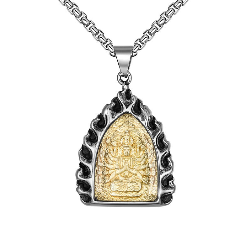 Titanium Steel Necklace – Vintage Zodiac Pendant