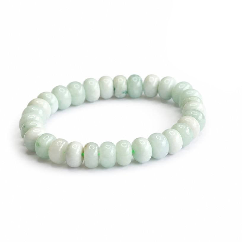 Jadeite Abacus Bead Beaded Bracelet
