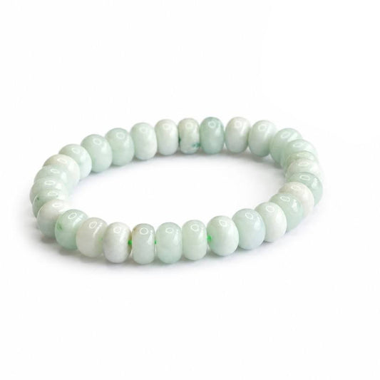 Jadeite Abacus Bead Beaded Bracelet