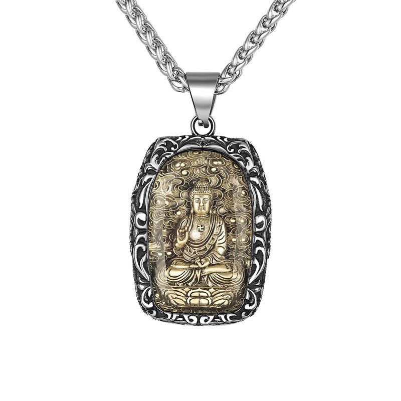 Steel Necklace - Elegant Zodiac Amulet Pendant Inspired By Eight Patron Saint Buddha