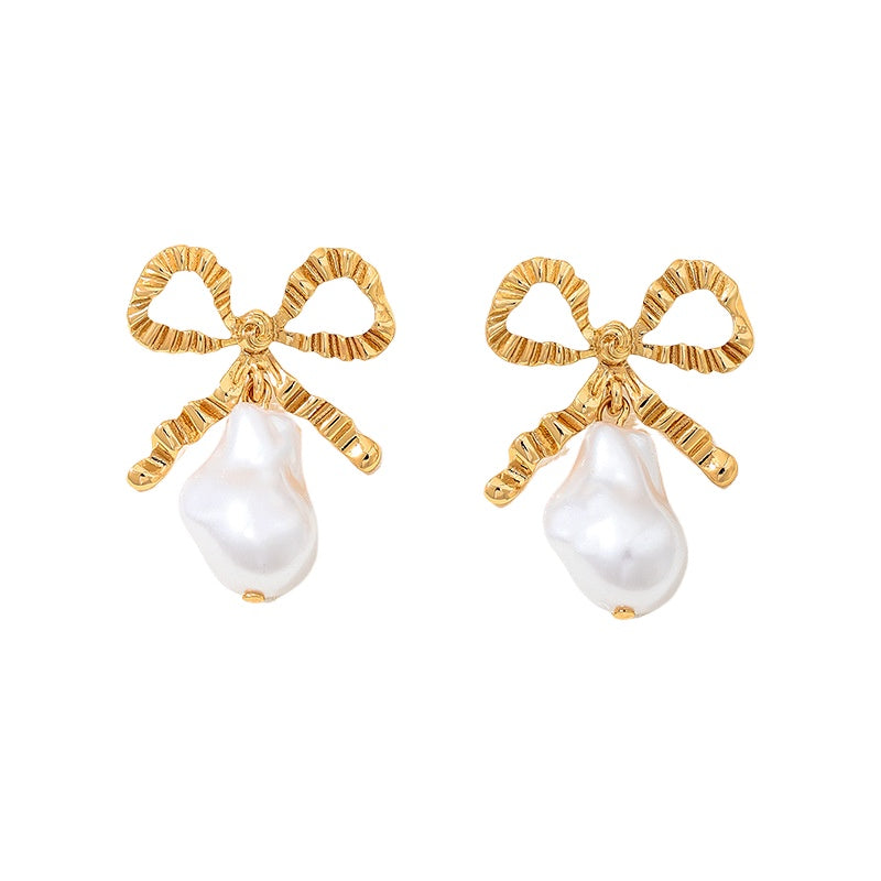 Planderful Vienna Verve Earrings – Fashionable Personalized Baroque Design with Imitation Pearl Tassels