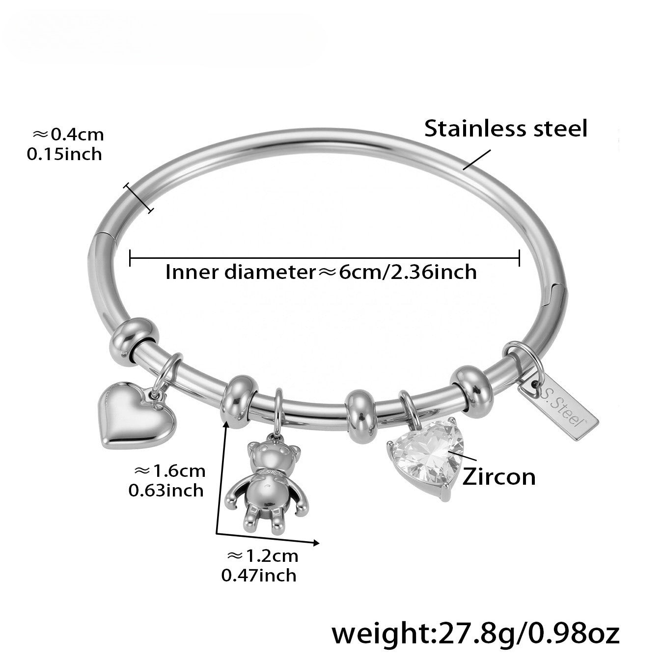 Planderful Geometric Bracelet Stainless Steel Gold Plated