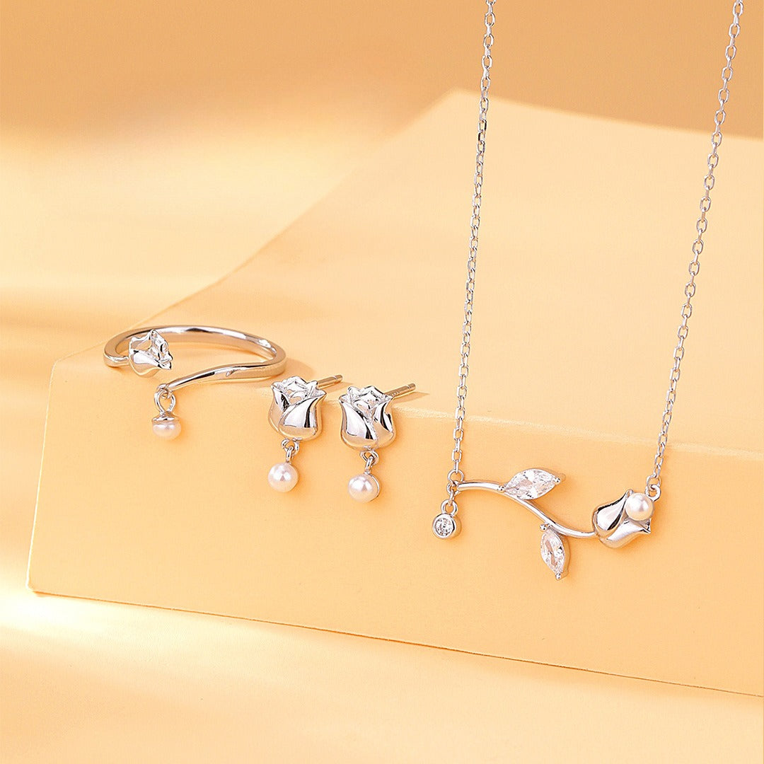 S925 Sterling Silver Tulip Necklace
