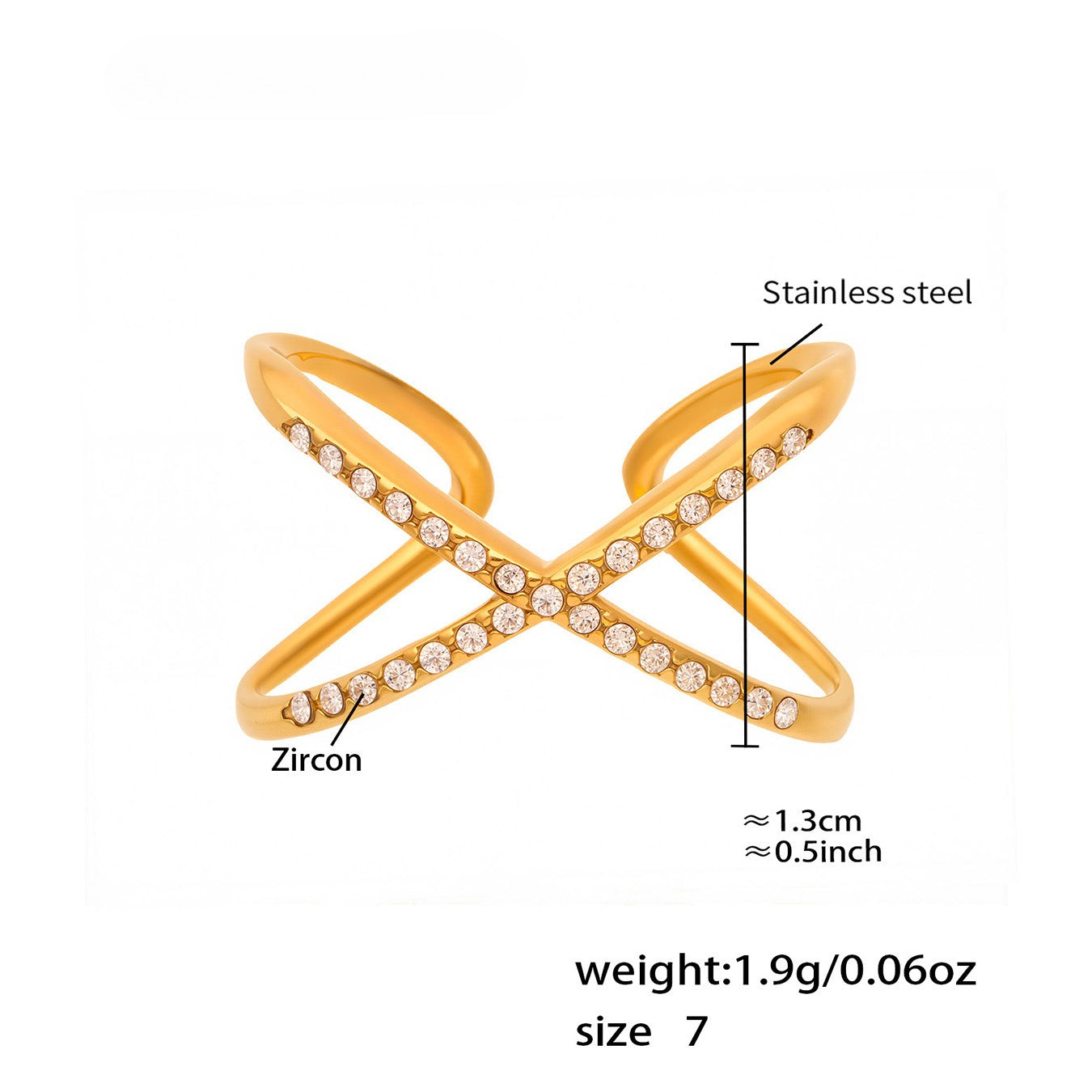 Planderful Everyday Genie Zircon Star Moon Ring For Women