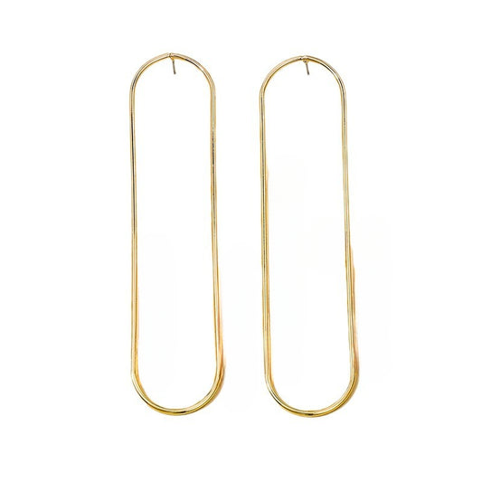 Exaggerated Geometric Cutout Earrings - Vienna Verve Collection