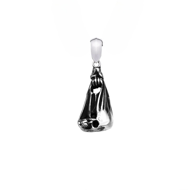 Titanium Steel Skull Pendant for Men - Bold Design in Wholesale Jewelry