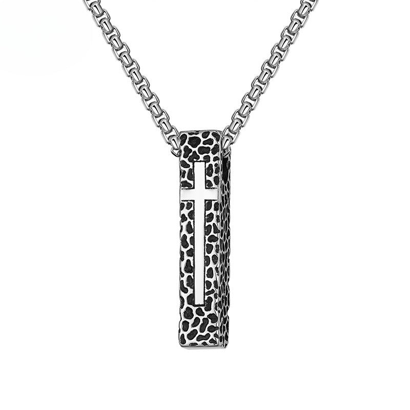 Steel Necklace – Vintage Cross Pendant