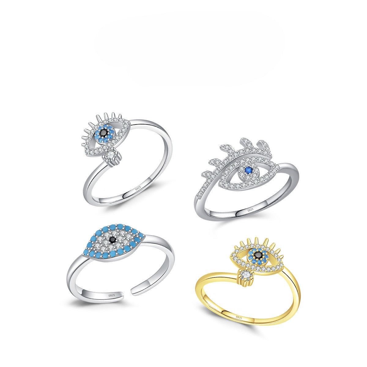 925 Sterling Silver Blue Eye Turquoise Ring