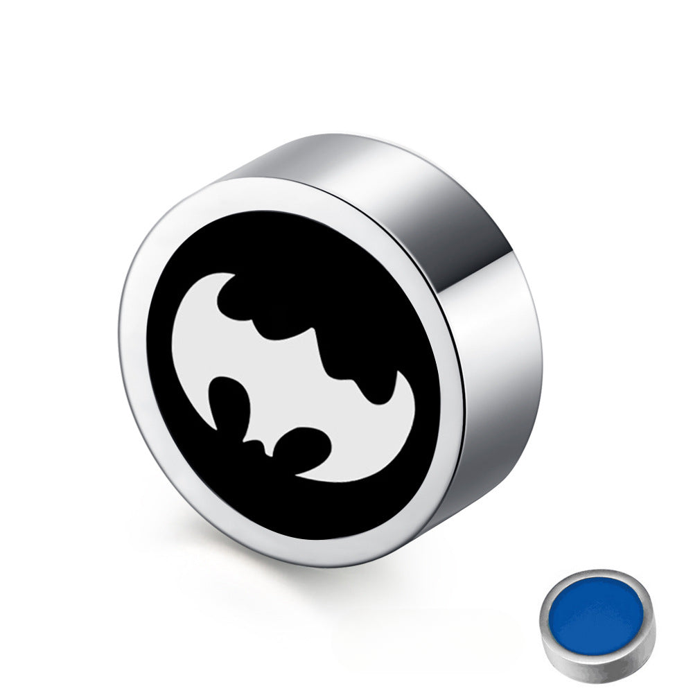 Titanium Steel Double-Sided Magnet Stud Earrings for Men