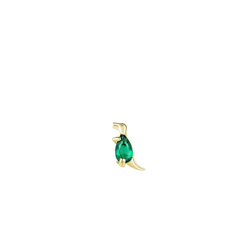 925 Sterling Silver Multicolor Dinosaur Stud Earrings
