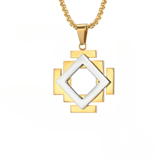 New Cubic Geometry Suspension Pendant for Hipster Necklaces
