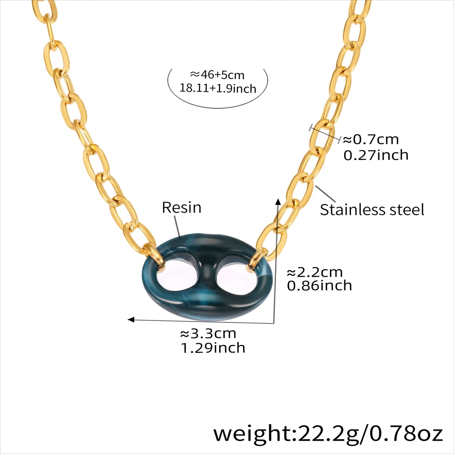 Planderful Pig Nose Necklace Stainless Steel Jewelry Women