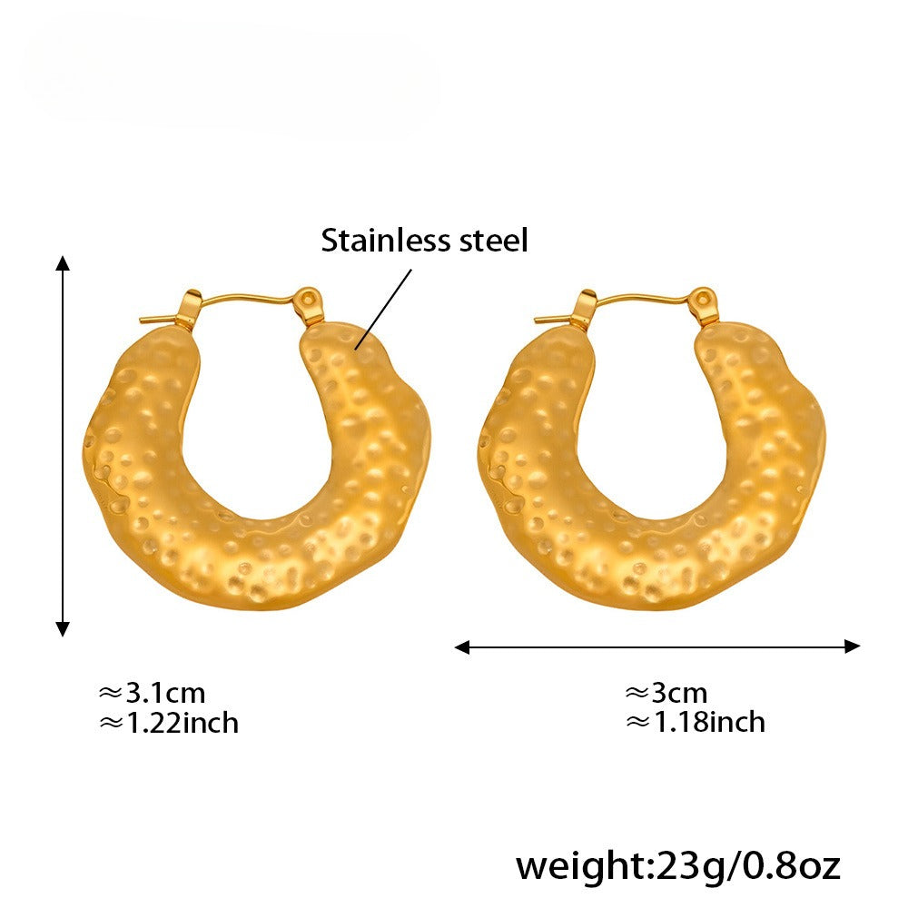 Planderful Genie Geometric Ring Earrings Women Gold Plated