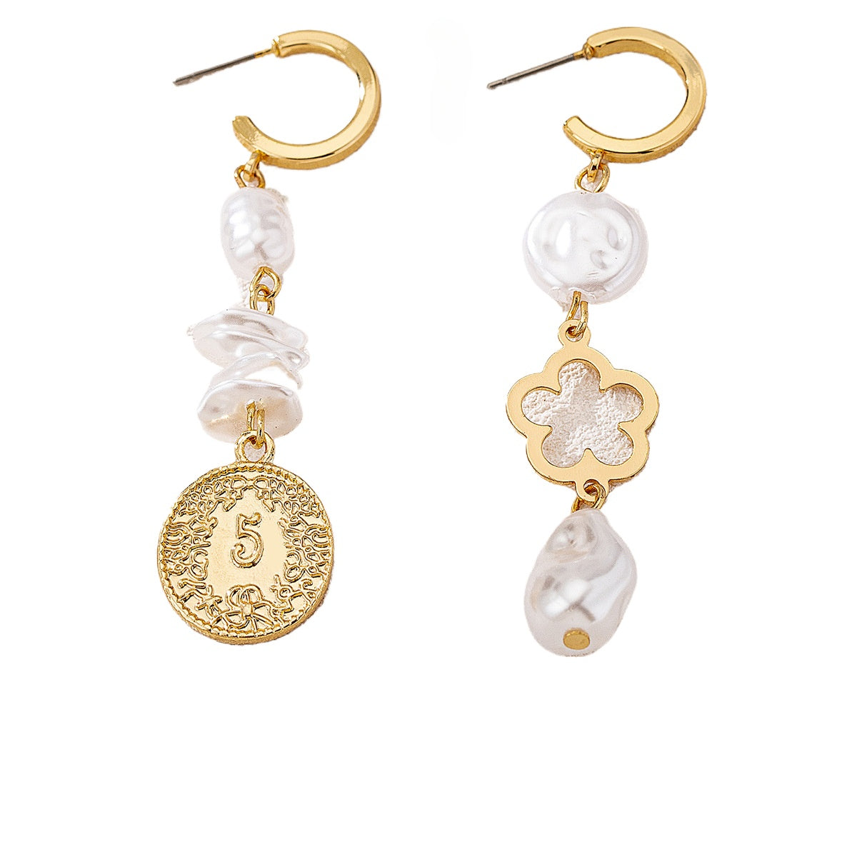 Planderful Vienna Verve Earrings – Stylish Irregular Pearl Design