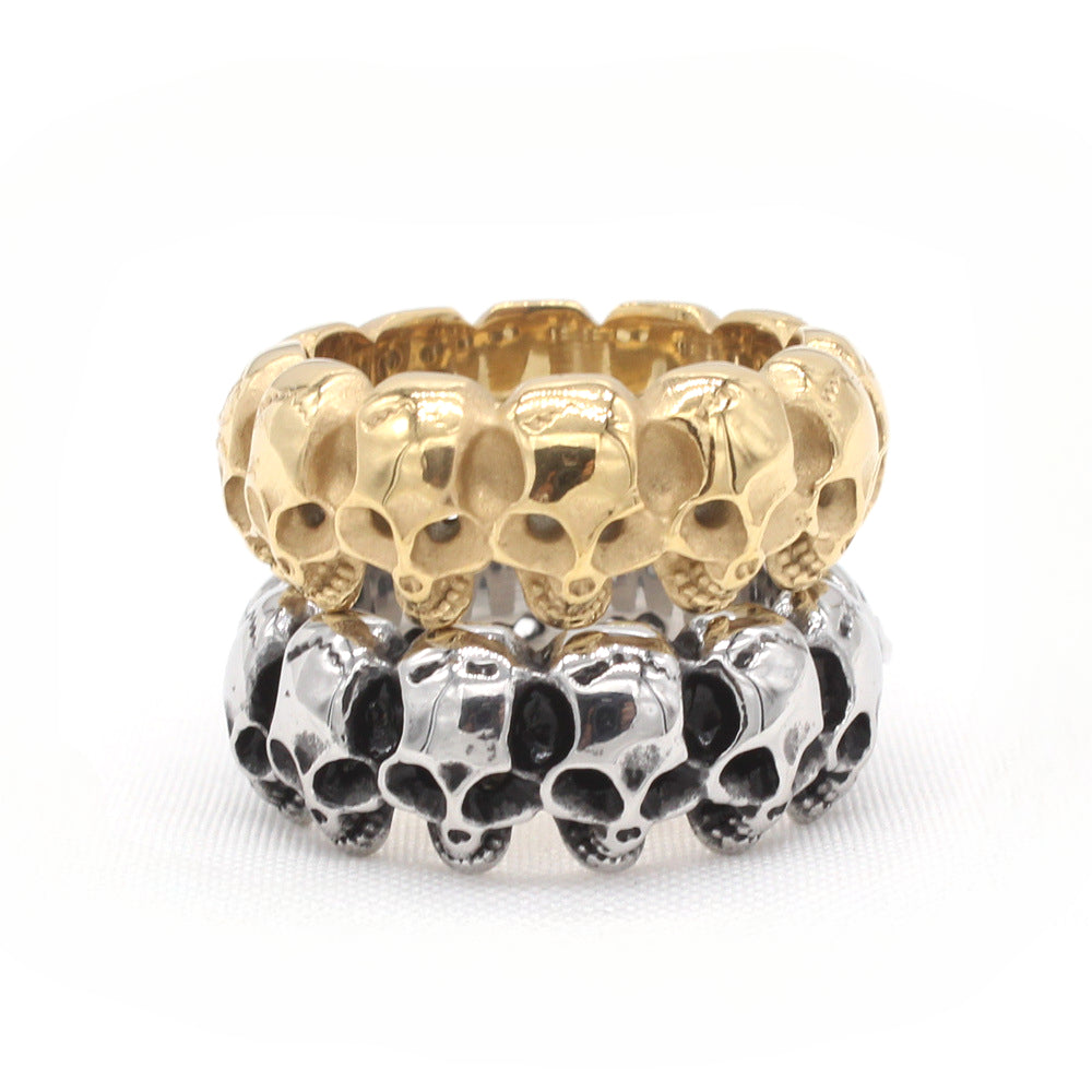 Planderful Everyday Genie – European and American Personalized Retro Skull Men's Titanium Steel Ring