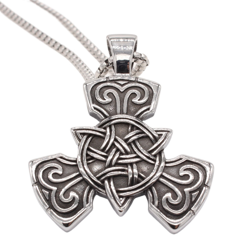 Planderful Viking Celtic Pendant Necklace Titanium Steel Unisex Protection Statement for Men and Women
