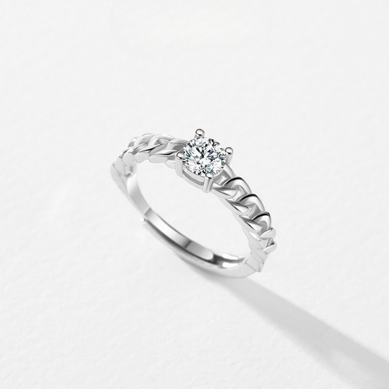 Planderful Everyday Genie Ring – Classic Four-Claw Design with Sparkling Zircon