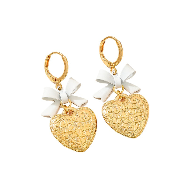 Planderful Vienna Verve Earrings – Elegant Metal Love Bow Design
