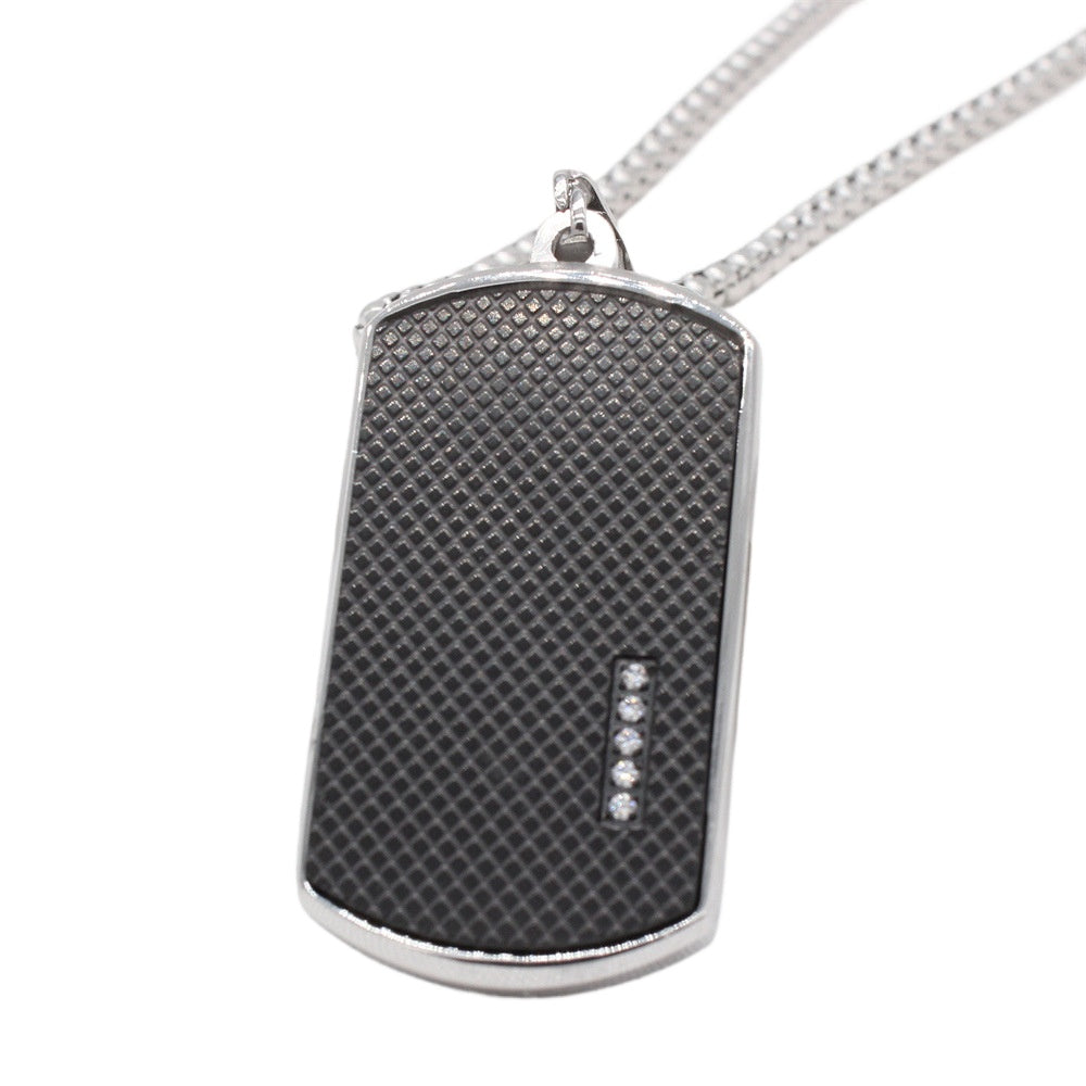 Planderful Titanium Steel Pendant Unisex Protection Shield Necklace For Men And Women