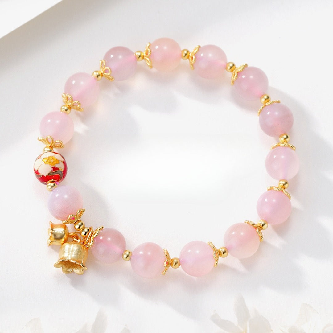 Vintage Pink 925 Sterling Silver Women's Bracelet