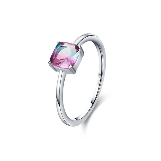 Sterling Silver Watermelon Tourmaline Ring - Everyday Genie Collection