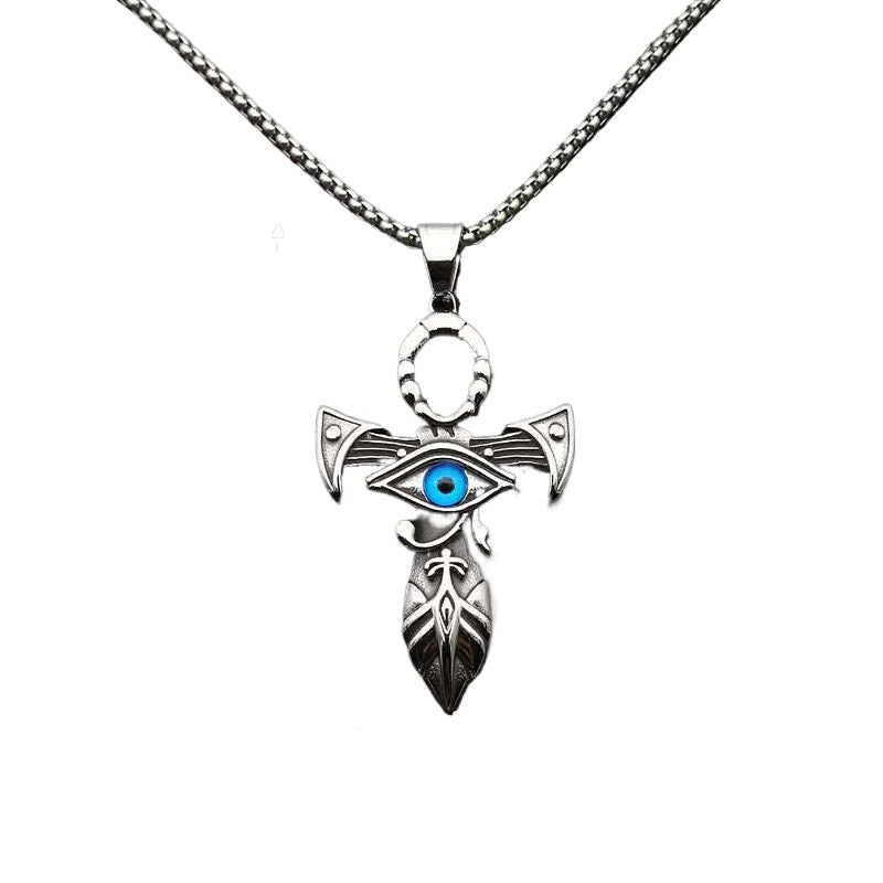 Titanium Steel Necklace – Statement Cross Pendant