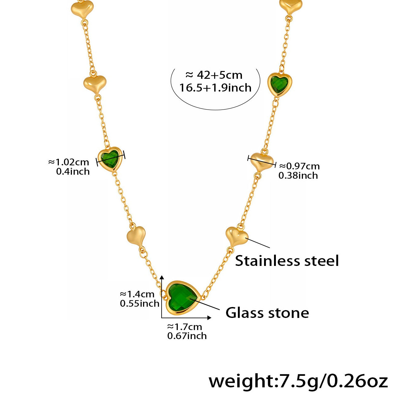 Planderful Hollow Love Clavicle Necklace 18K Gold For Women