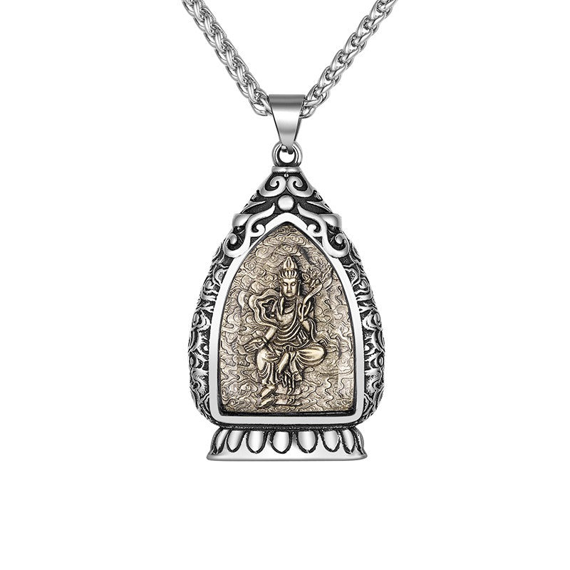 Steel Necklace Elegant Zodiac Buddha Charms Pendant For Spiritual Jewelry Lovers Gift