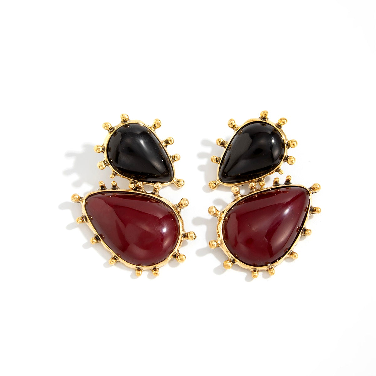 Planderful Vienna Verve Water Drop Earrings Large Geometric Resin Gem Statement Jewelry For Bold Women