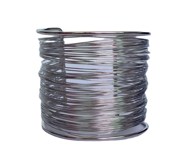 Exaggerated Metal Wire Woven Bracelet with Cross-border Charm