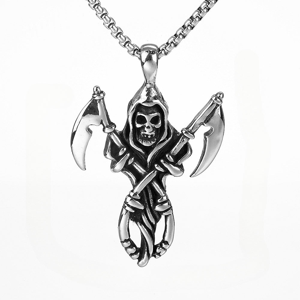 European And American Style Retro Hip-Hop Reaper Pendant
