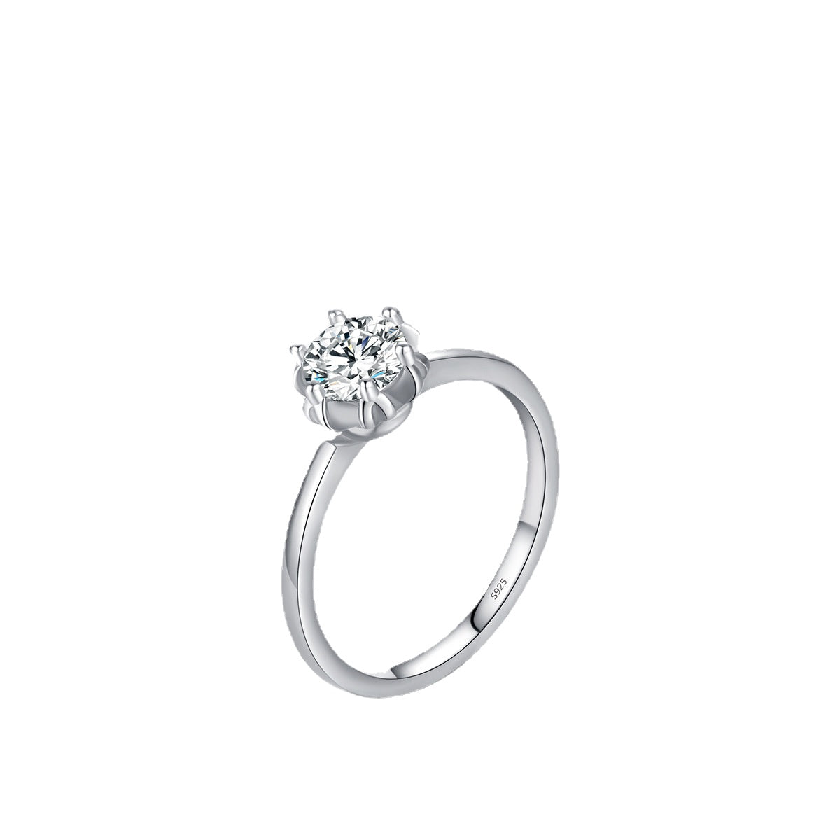 Everyday Genie Sterling Silver Zircon Ring for Women, Size 5-9