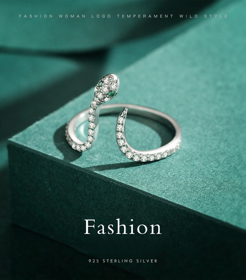 925 Sterling Silver Snake Star Earrings