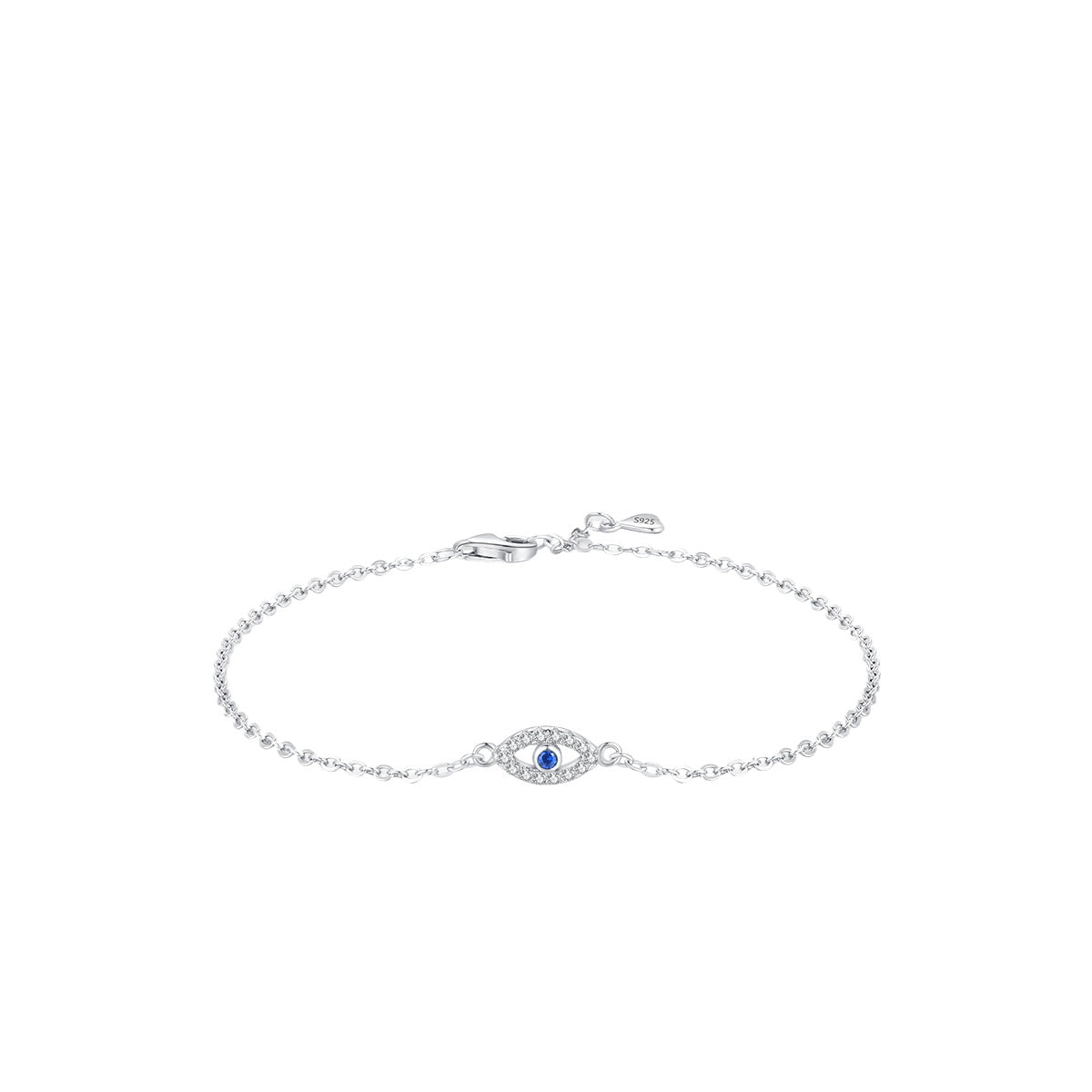 925 Sterling Silver Eye Zircon Bracelet