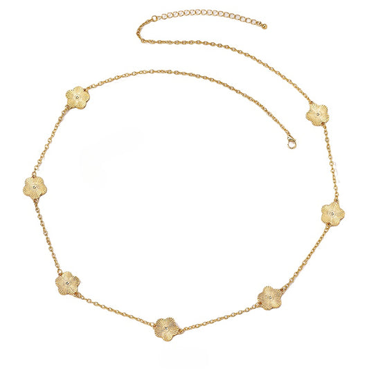 Planderful Vienna Verve Necklace – Elegant Five-Leaf Clover Design